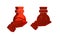 Red Bottle with potion icon isolated on transparent background. Flask with magic potion. Happy Halloween party.