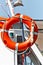 Red bouy on a boat