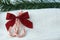 Red bow candycane background