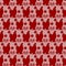 Red with bow and Christmas bauble background pattern