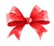 Red bow for holiday gift decoration