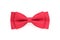 Red bow tie with white polka dots isolated on white