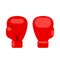 Red boxing glove icon, front and back.