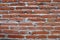 Red brick arrangement. expose brick wall.