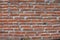 Red brick arrangement. expose brick wall.