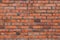 Red brick arrangement. expose brick wall.