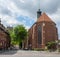 Red brick built house Munster city in north rhine-westphalia