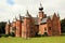 Red brick castle belgium