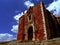 Red brick church in Mexico.