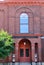 Red brick facade, court house, downtown Keene, New Hampshire.