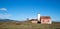 Red Brick Fog Signal Building at the Piedras Blancas Lighthouse on the Central California Coast