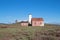 Red Brick Fog Signal Building at the Piedras Blancas Lighthouse on the Central California Coast