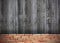 Red brick grunge wall and wooden wall