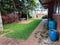 Red Brick Patio with BBQ Pits