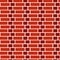 Red brick wall background. Seamless vector pattern. Brickwork