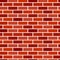 Red brick wall background. Seamless vector pattern. Brickwork