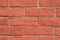 Red brick wall close perspective
