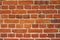Red brick wall, closeup for background