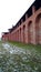 Red brick wall of the Kremlin, Kolomna, Russia.