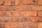 Red Brick Wall with Orange Mortar