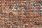 Red brick wall texture. Empty old and grunge brickwork pattern for interior design and decoration. Vintage background or wallpaper