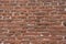 Red brick wall texture grunge background with vignetted corners, may use to interior design