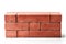 Red bricks, brick wall, masonry isolated on white background