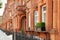 Red bricks houses in London, english architecture