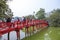 Red Bridge in Hoan Kiem Lake, Ha Noi, Vietnam.