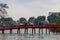 Red Bridge Hoan Kiem Lake Hanoi