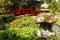 Red bridge. Irish National Stud\'s Japanese Gardens. Kildare. Ireland