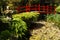 Red bridge. Irish National Stud\'s Japanese Gardens. Kildare. Ireland