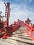 Red bridge at Kwum Yam Taoist shrine.