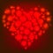 A red brilliant glowing heart. happy Valentine s Day. Vector illustration.