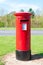 Red British mailbox