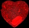 Red Broken crystal Heart: unrequited love