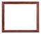 Red brown painted narrow wooden picture frame