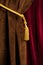 Red and brown theatre curtain