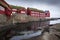 Red buildings in the government district of Tinganes in the capital Torshavn, Faroe Islands