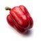 Red bulgarian pepper on a white background