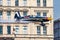Red Bull Air Race 2015 Challenger Class Extra 330 aircraft over Danube river in Budapest downtown