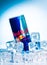 Red Bull Can in the Ice