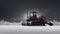 Red Bulldozer In Snowy Landscape: Moody And Precise 3d Rendered Image