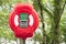 Red buoy life safety ring at Loch Lomond