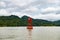 Red buoy, navigation buoy at Panama Canal