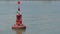 Red buoy in the sea