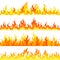 Red Burning Fire Flame Logo set design vector template.
