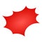 Red bursting icon, isometric style