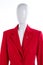 Red business style female blazer.