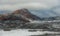 Red Butte Blanketed In Fog and Snow Along Kolob Terrace Road In Zion